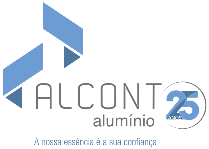 Logo Alcont Alumínio 25 anos
